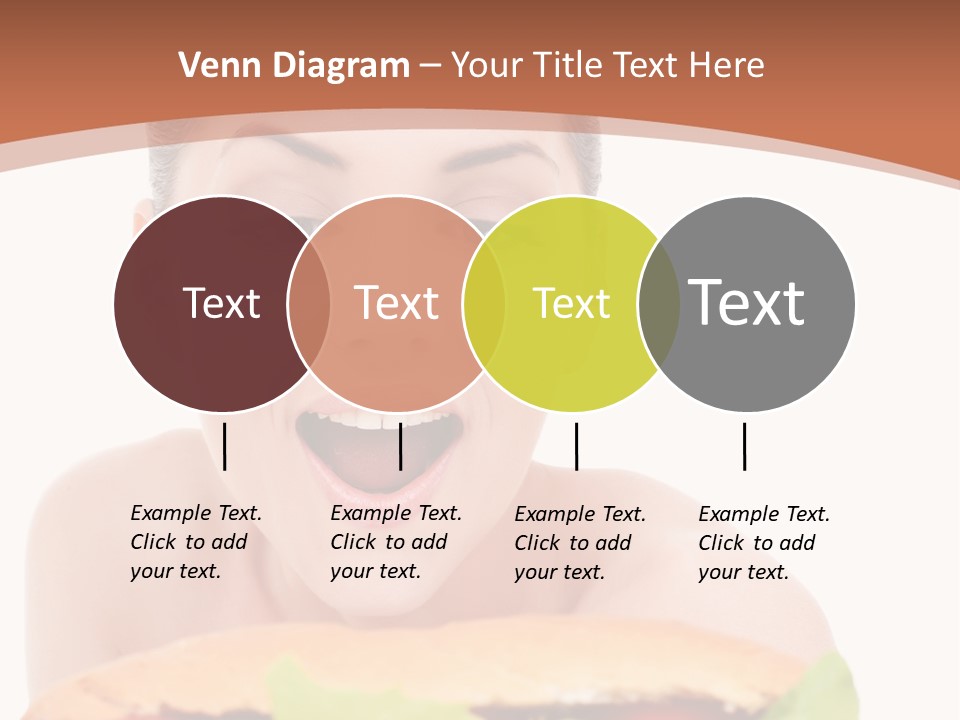 Big Teen Brunette PowerPoint Template