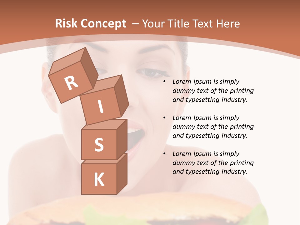 Big Teen Brunette PowerPoint Template