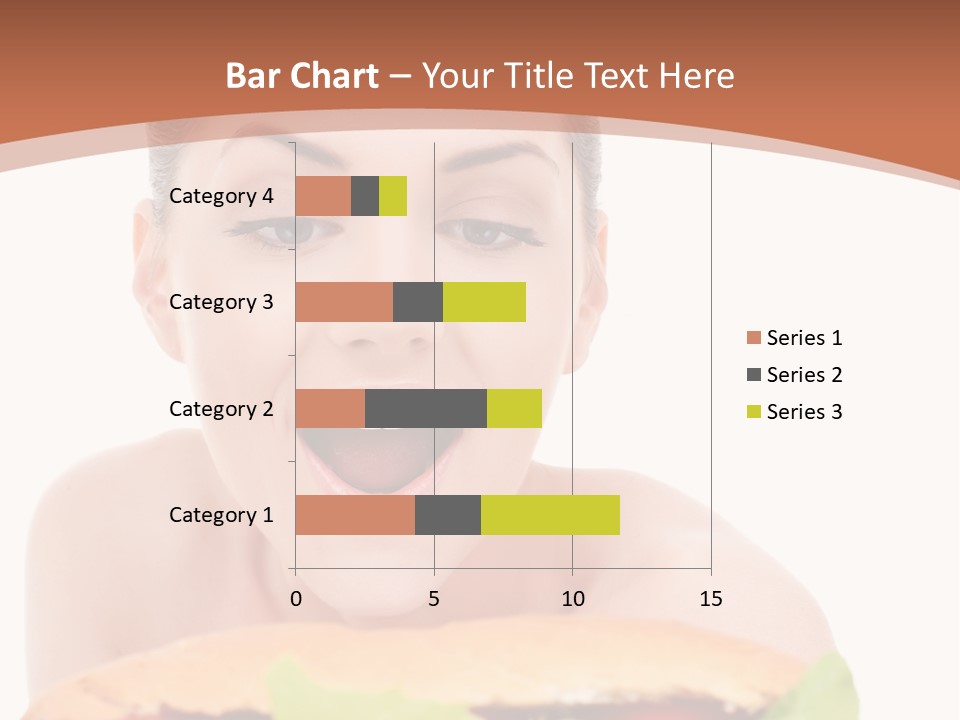 Big Teen Brunette PowerPoint Template