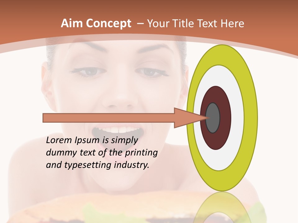 Big Teen Brunette PowerPoint Template