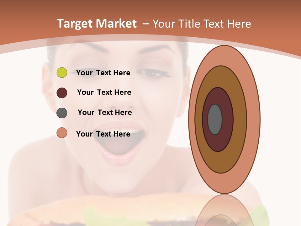 Big Teen Brunette PowerPoint Template