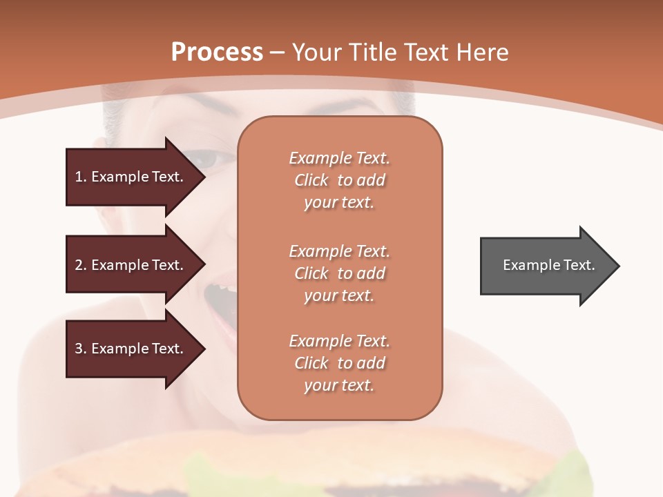 Big Teen Brunette PowerPoint Template