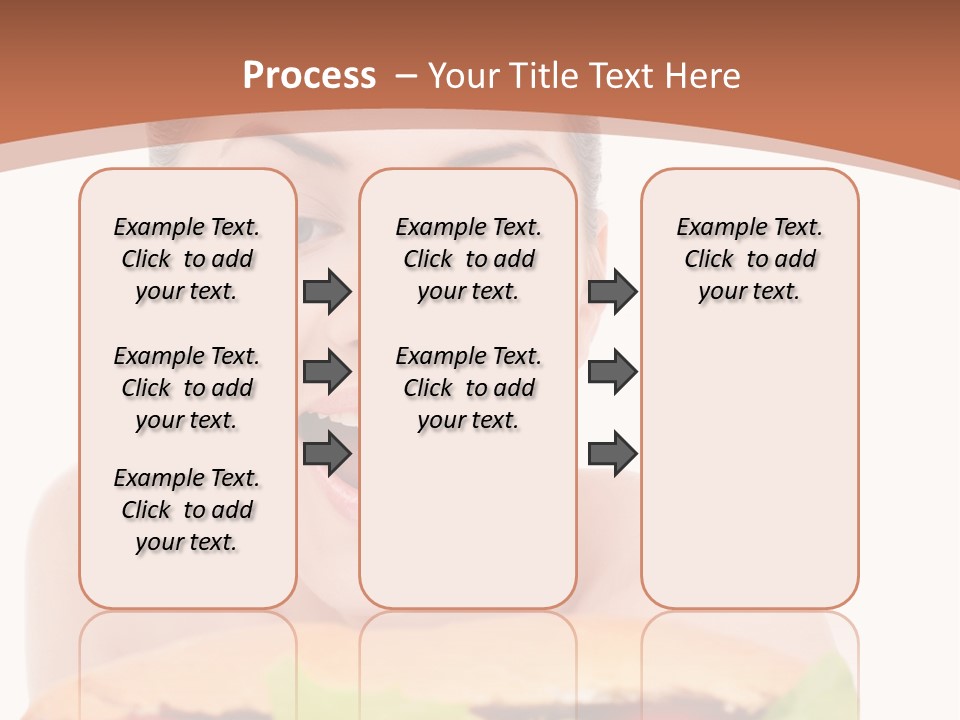 Big Teen Brunette PowerPoint Template