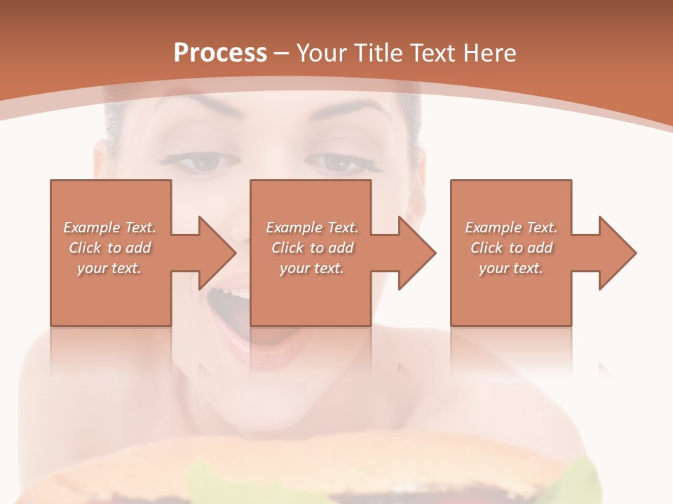 Big Teen Brunette PowerPoint Template