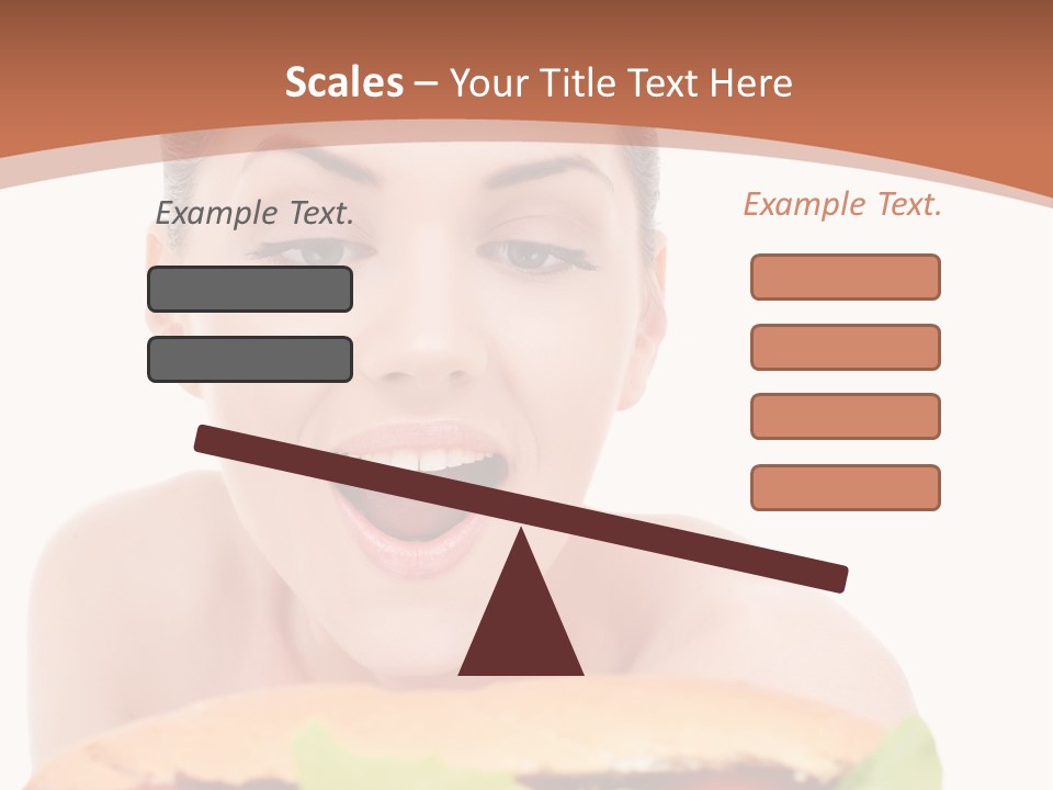 Big Teen Brunette PowerPoint Template