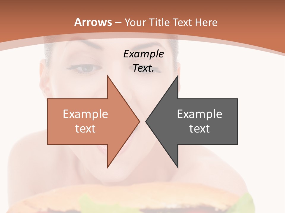 Big Teen Brunette PowerPoint Template