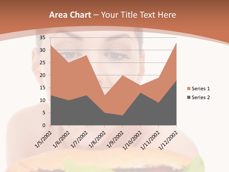 Big Teen Brunette PowerPoint Template