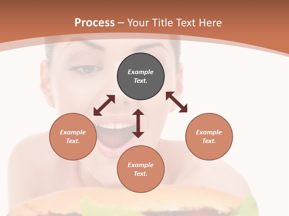 Big Teen Brunette PowerPoint Template