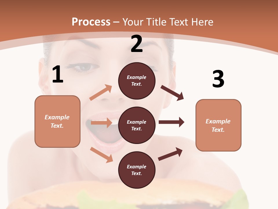 Big Teen Brunette PowerPoint Template