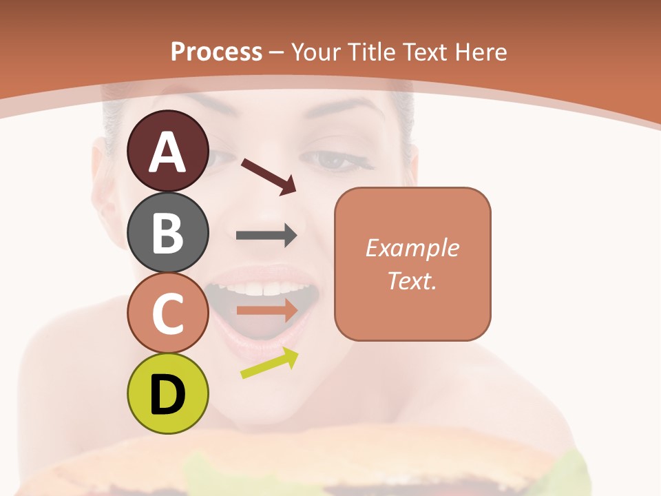 Big Teen Brunette PowerPoint Template