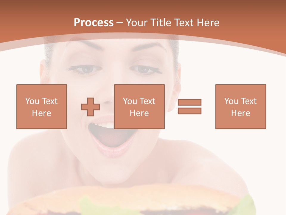 Big Teen Brunette PowerPoint Template