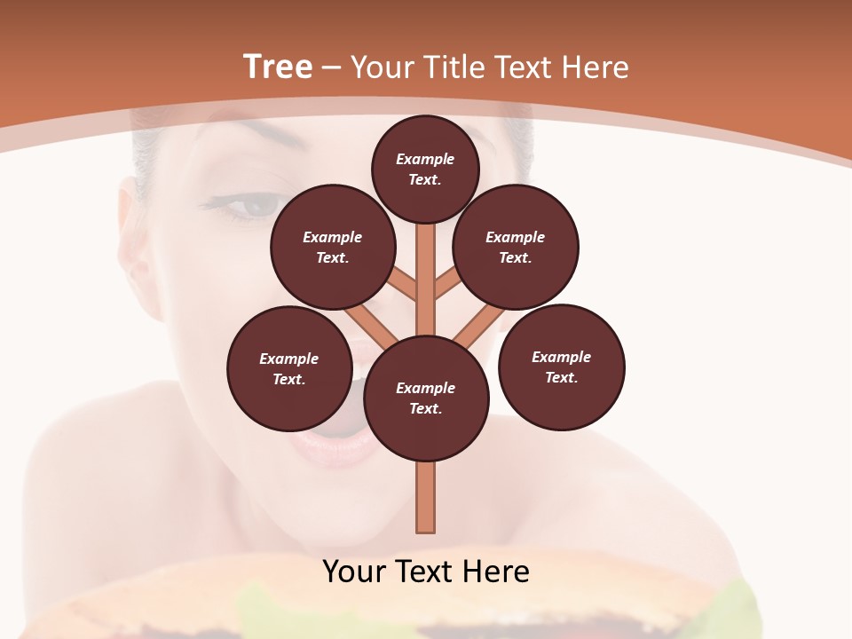 Big Teen Brunette PowerPoint Template