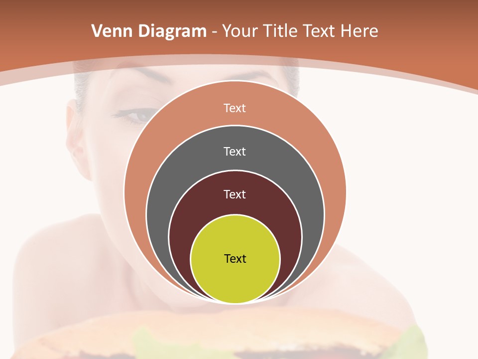 Big Teen Brunette PowerPoint Template