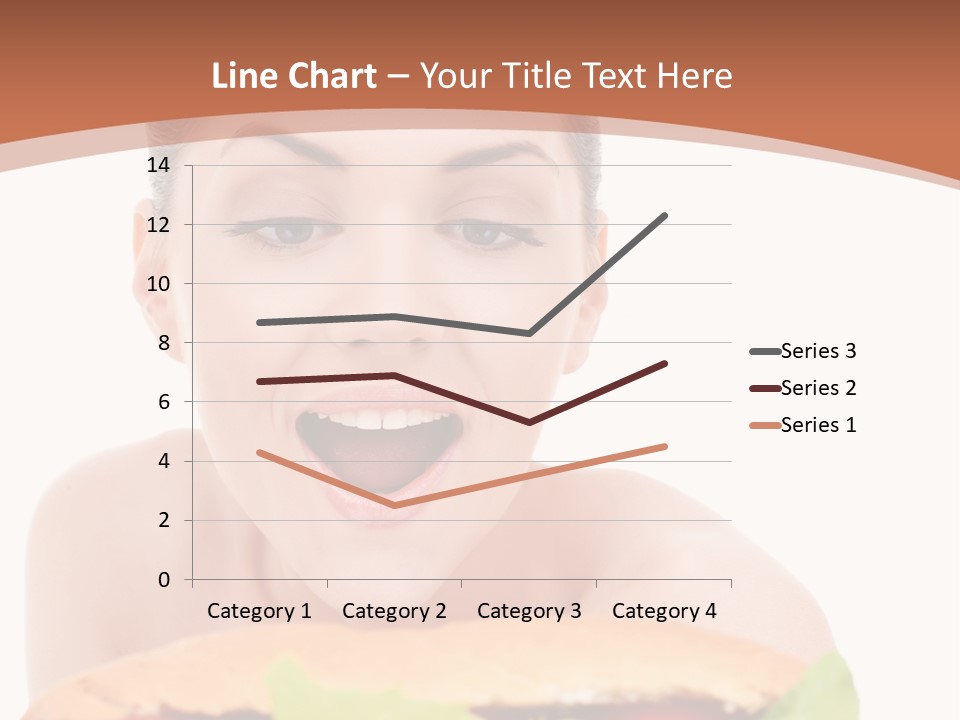 Big Teen Brunette PowerPoint Template