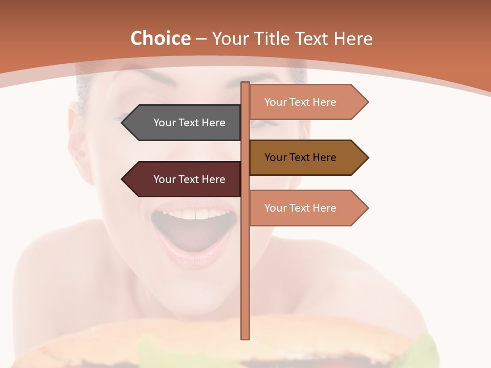 Big Teen Brunette PowerPoint Template