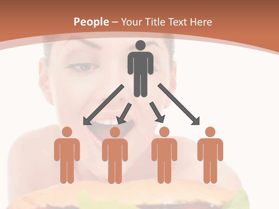 Big Teen Brunette PowerPoint Template