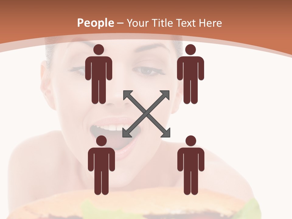 Big Teen Brunette PowerPoint Template