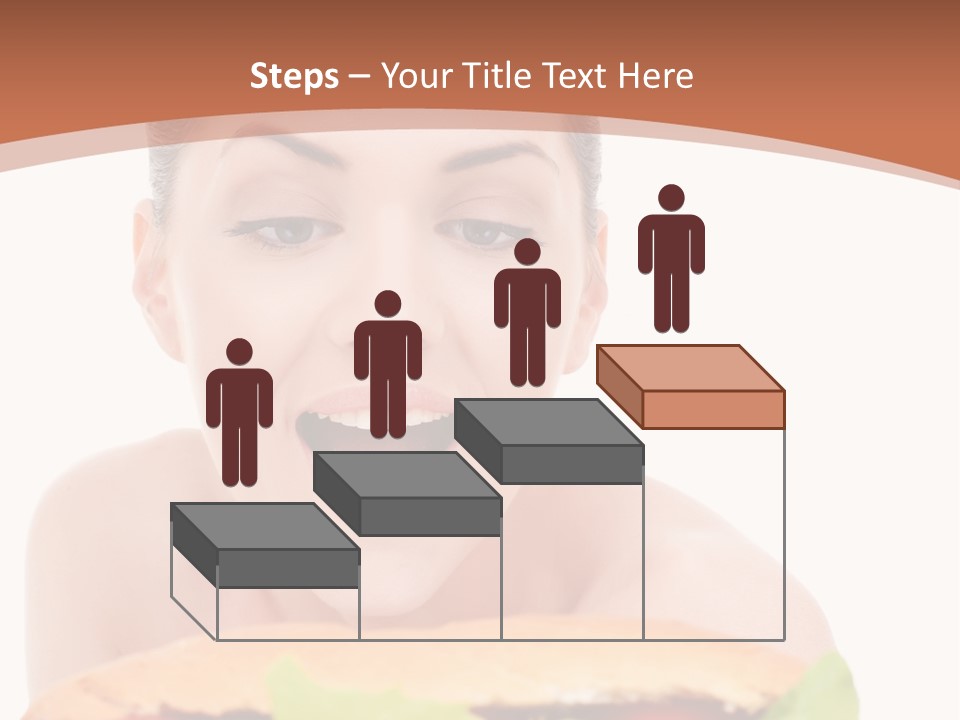 Big Teen Brunette PowerPoint Template