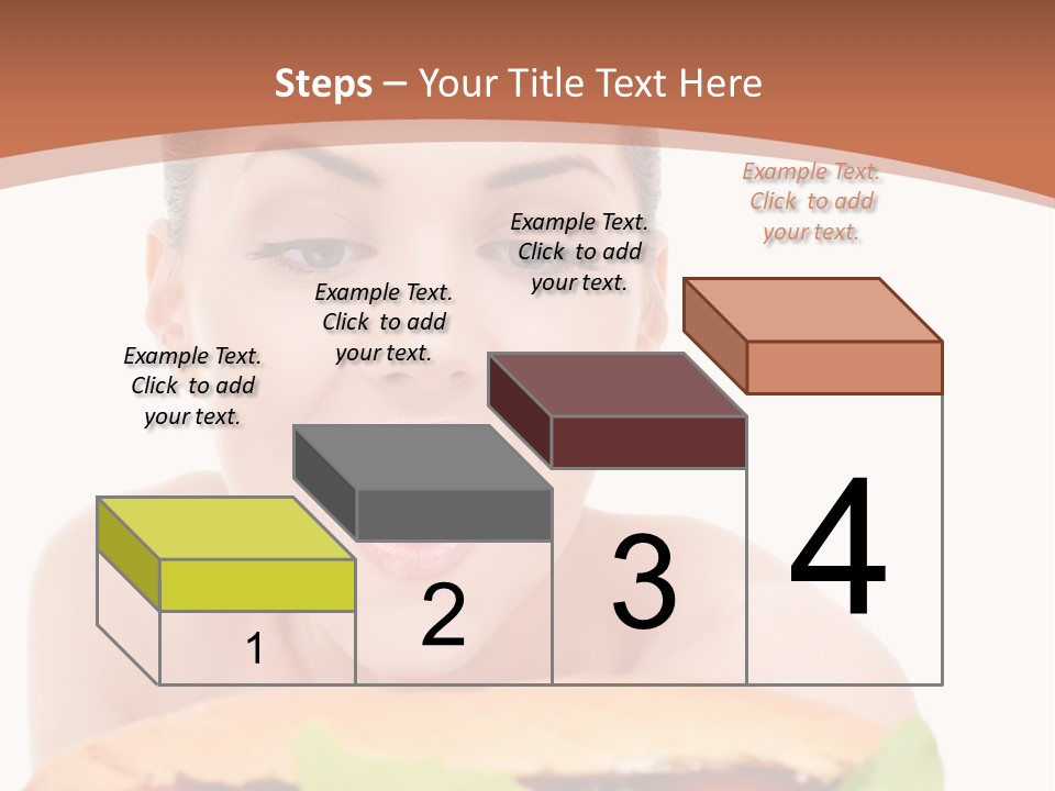 Big Teen Brunette PowerPoint Template