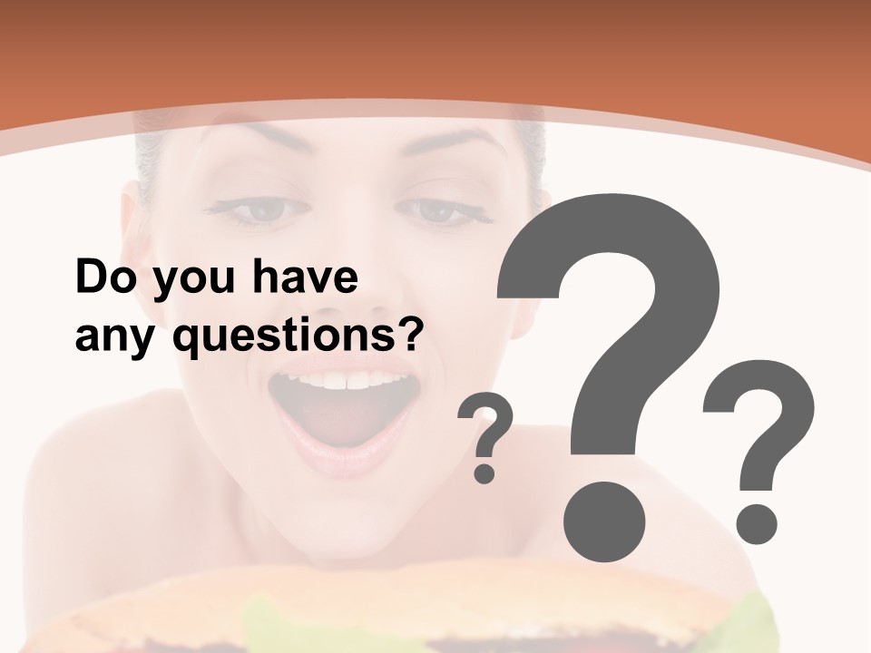 Big Teen Brunette PowerPoint Template