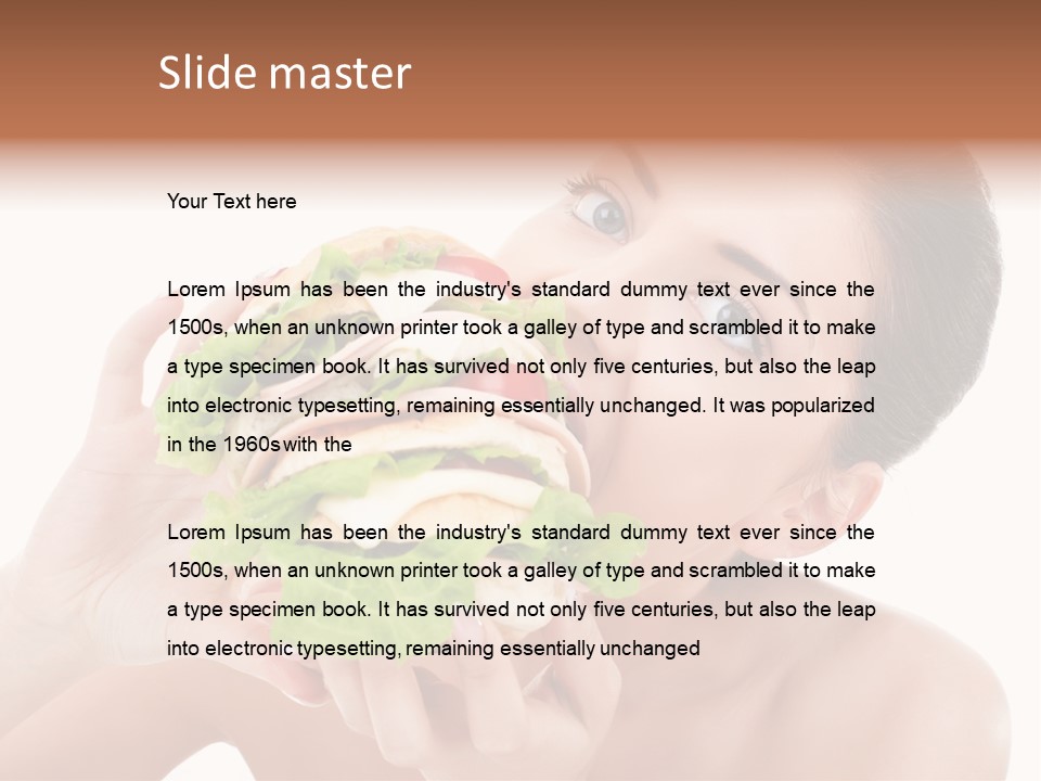 Thumb Up Female Young PowerPoint Template