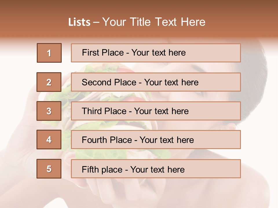 Thumb Up Female Young PowerPoint Template