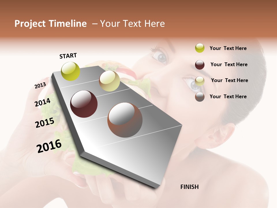Thumb Up Female Young PowerPoint Template