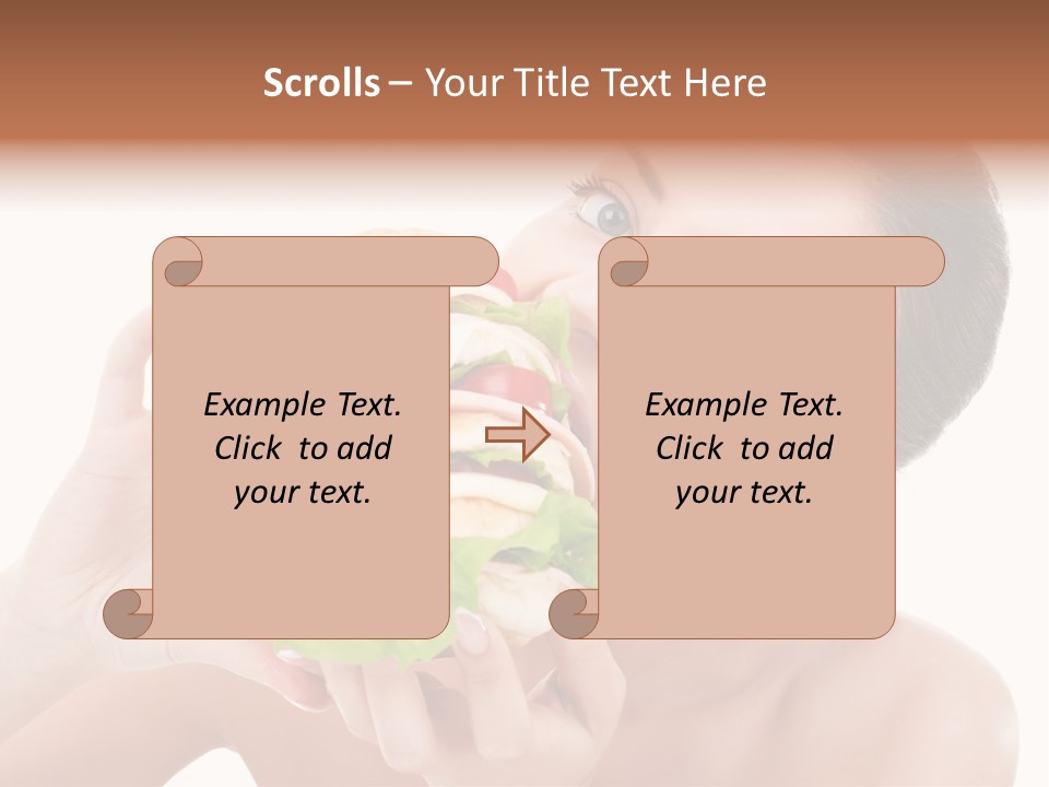 Thumb Up Female Young PowerPoint Template