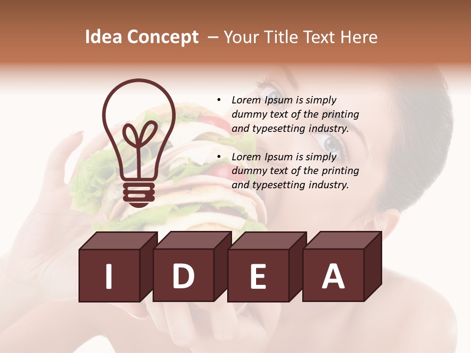 Thumb Up Female Young PowerPoint Template