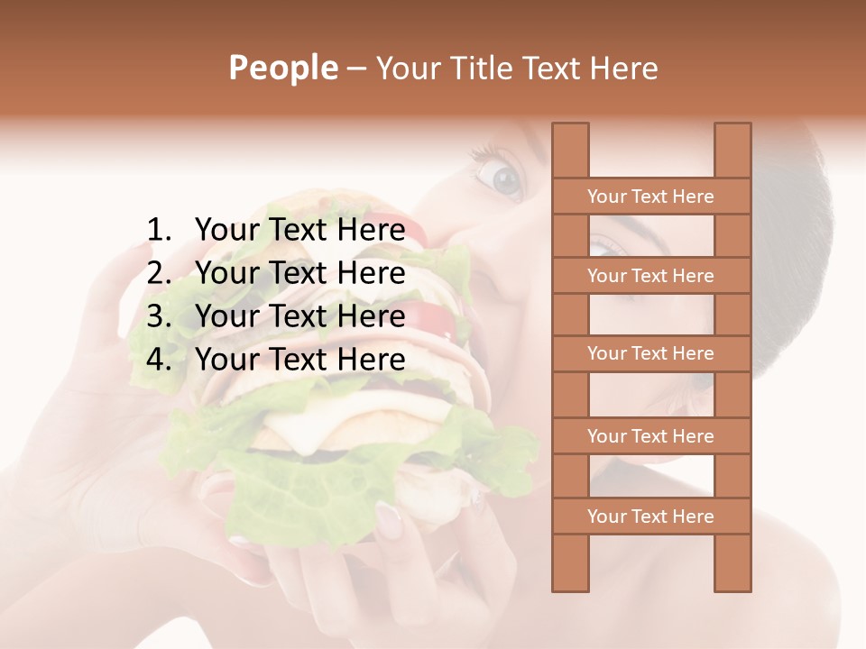 Thumb Up Female Young PowerPoint Template