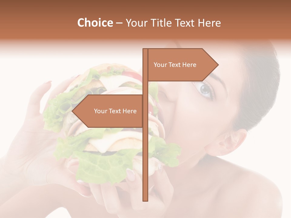 Thumb Up Female Young PowerPoint Template