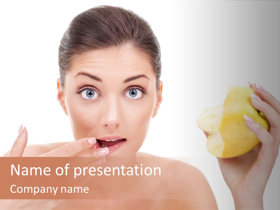 Portrait Eating Beautiful PowerPoint Template