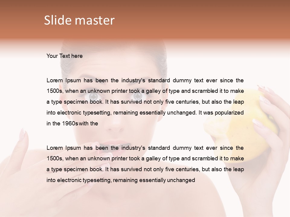 Portrait Eating Beautiful PowerPoint Template