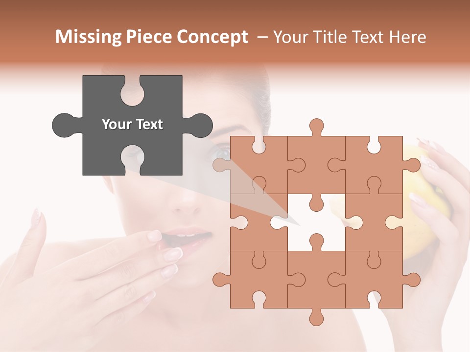 Portrait Eating Beautiful PowerPoint Template