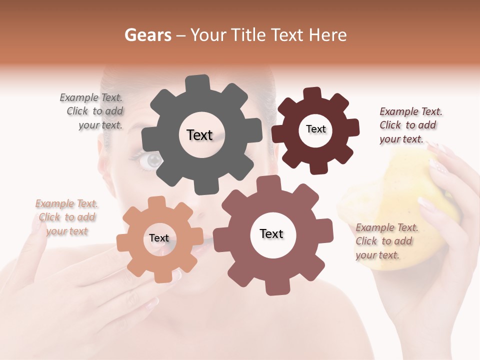 Portrait Eating Beautiful PowerPoint Template