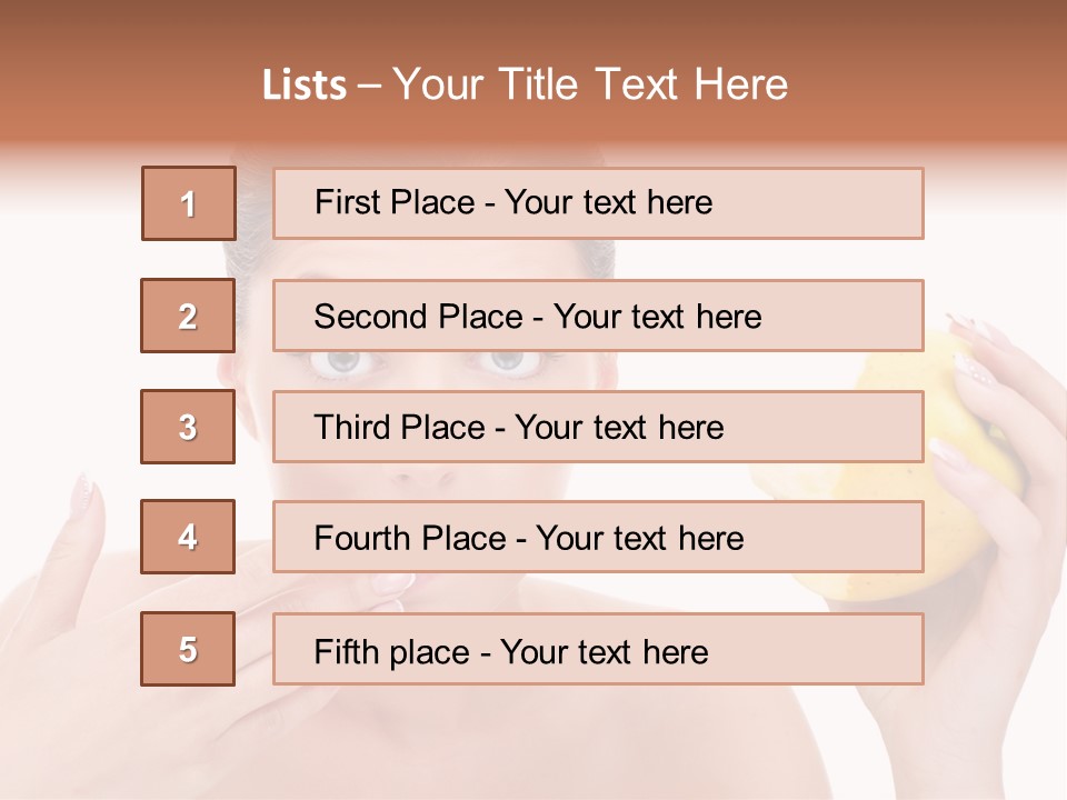 Portrait Eating Beautiful PowerPoint Template