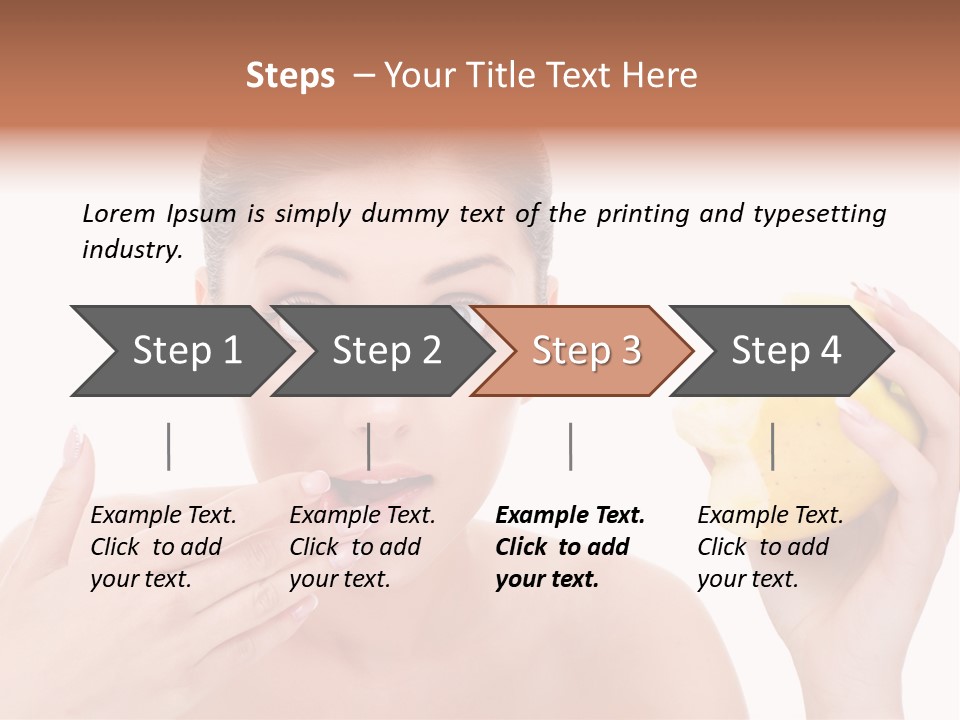 Portrait Eating Beautiful PowerPoint Template
