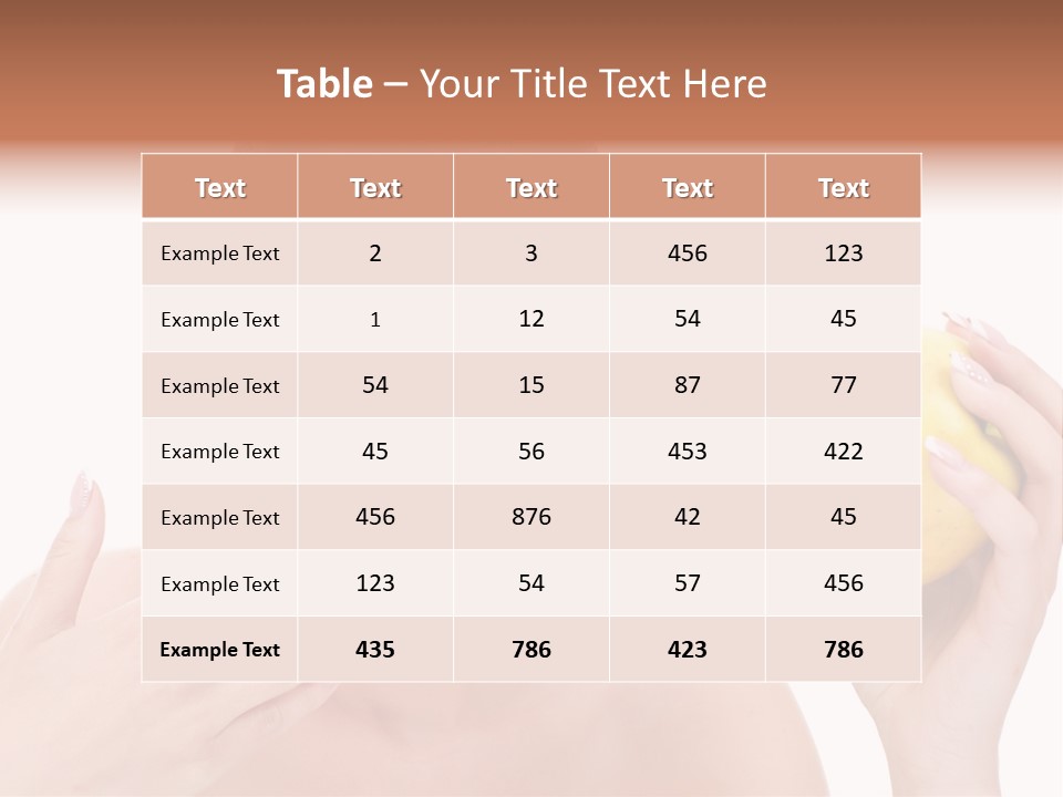 Portrait Eating Beautiful PowerPoint Template
