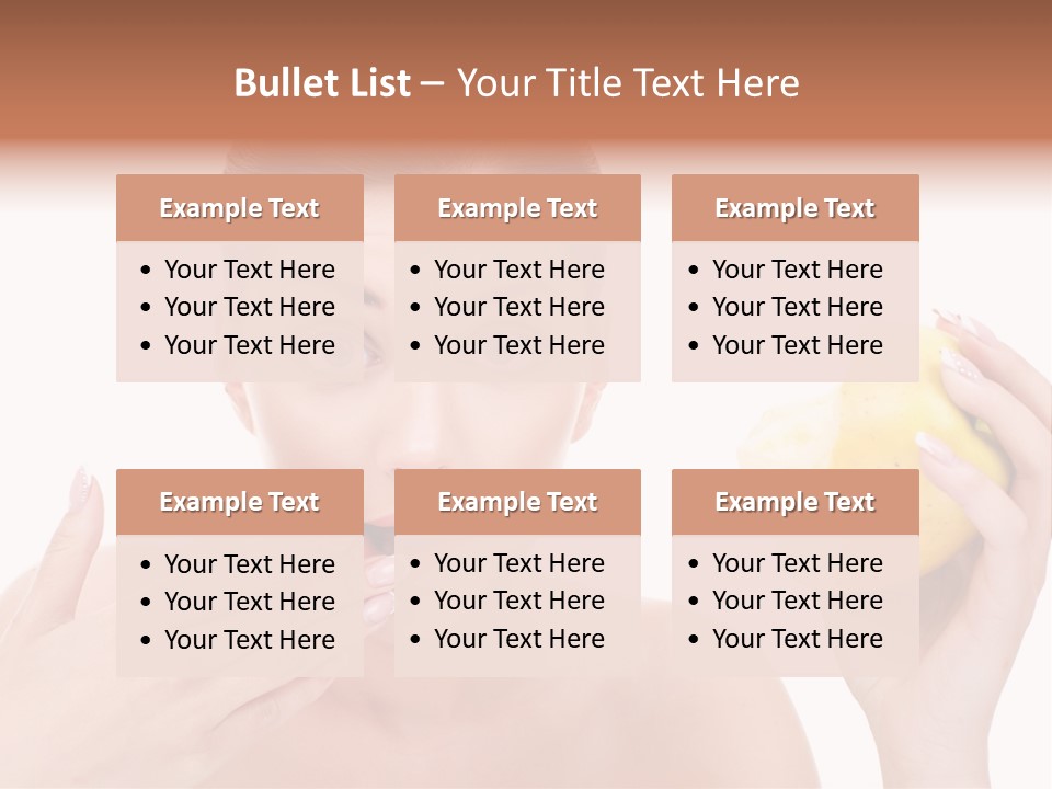 Portrait Eating Beautiful PowerPoint Template