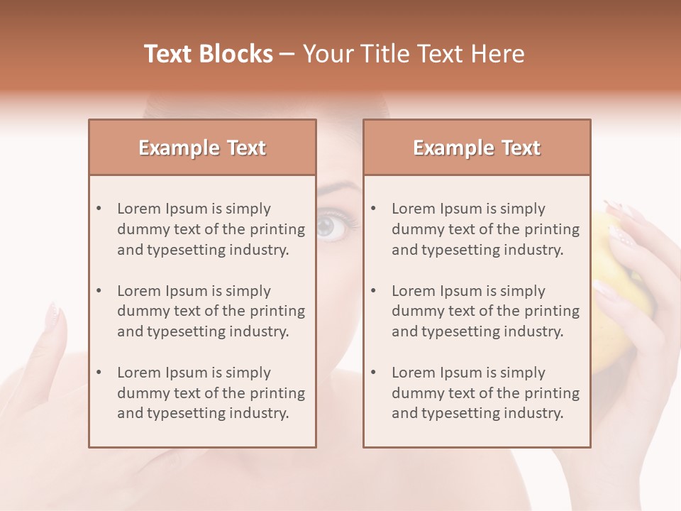 Portrait Eating Beautiful PowerPoint Template