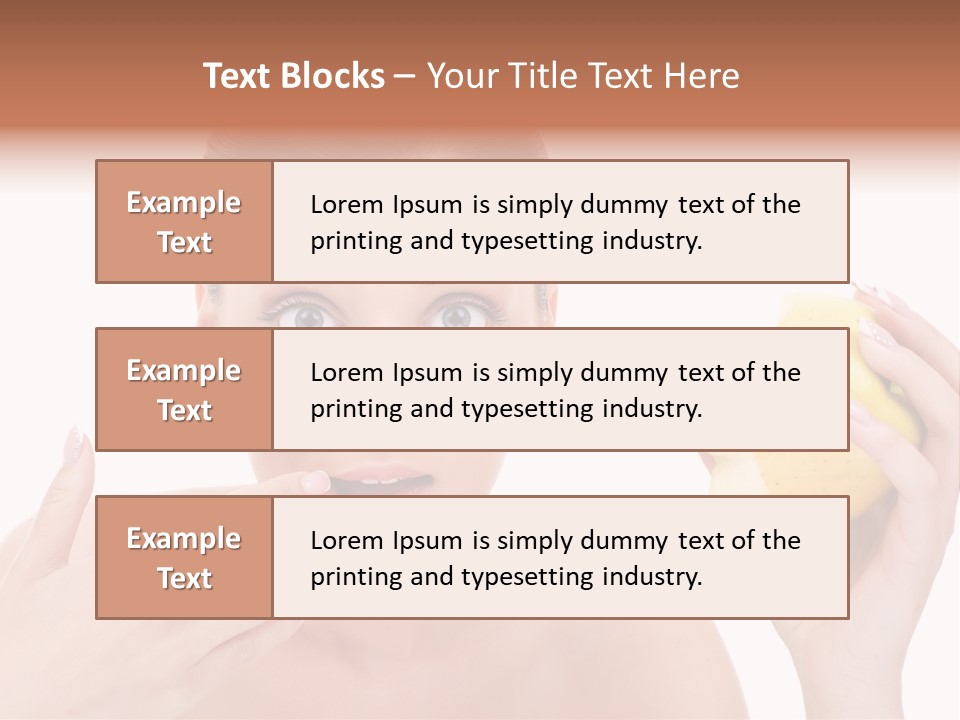 Portrait Eating Beautiful PowerPoint Template