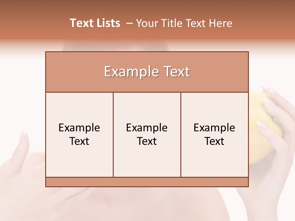 Portrait Eating Beautiful PowerPoint Template