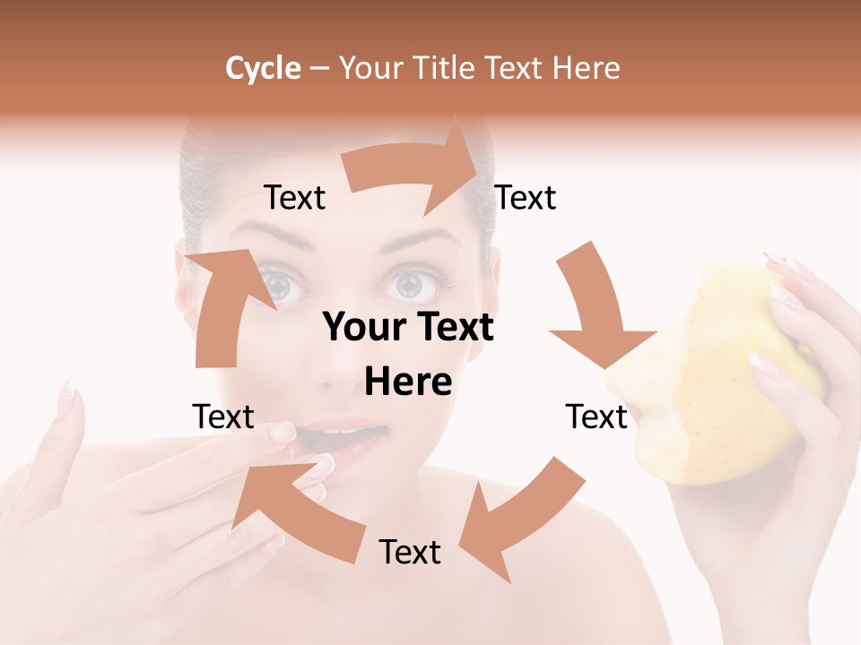 Portrait Eating Beautiful PowerPoint Template