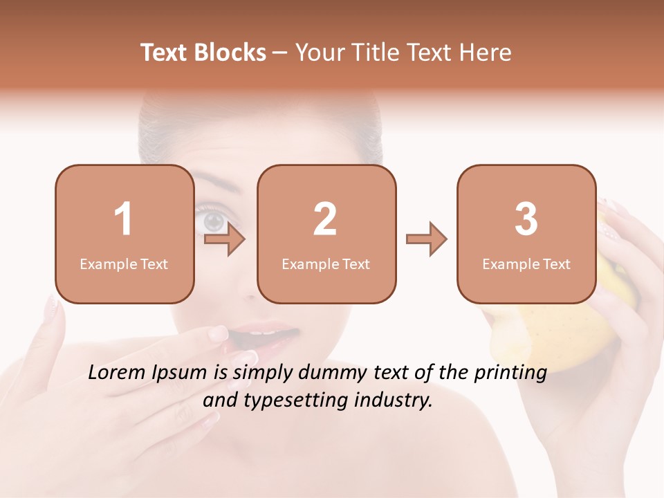 Portrait Eating Beautiful PowerPoint Template