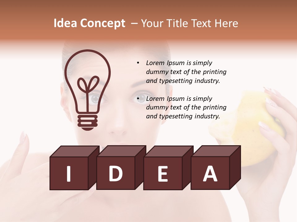 Portrait Eating Beautiful PowerPoint Template