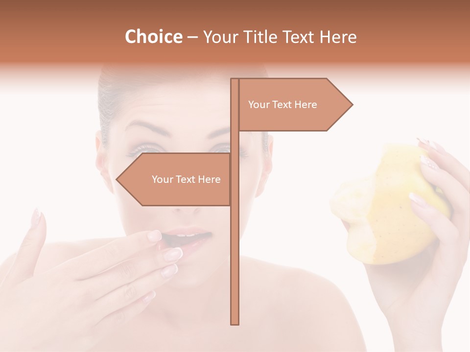 Portrait Eating Beautiful PowerPoint Template