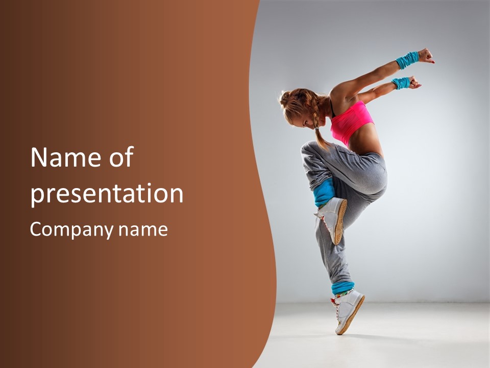 Teenager Pose Flexibility PowerPoint Template