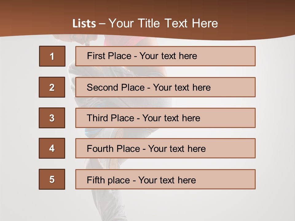 Teenager Pose Flexibility PowerPoint Template