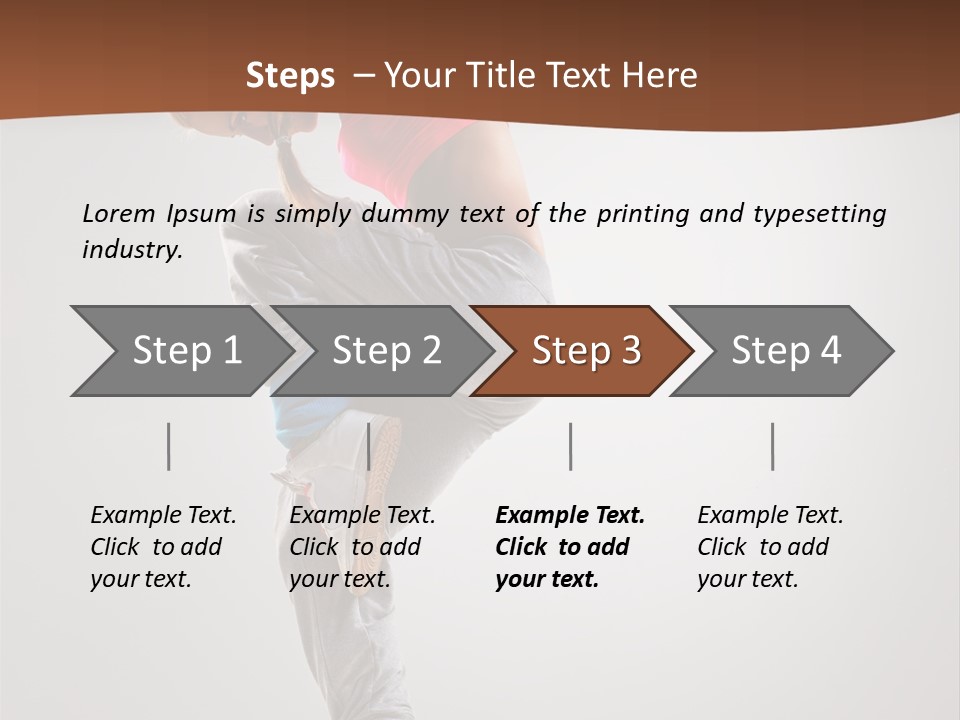 Teenager Pose Flexibility PowerPoint Template