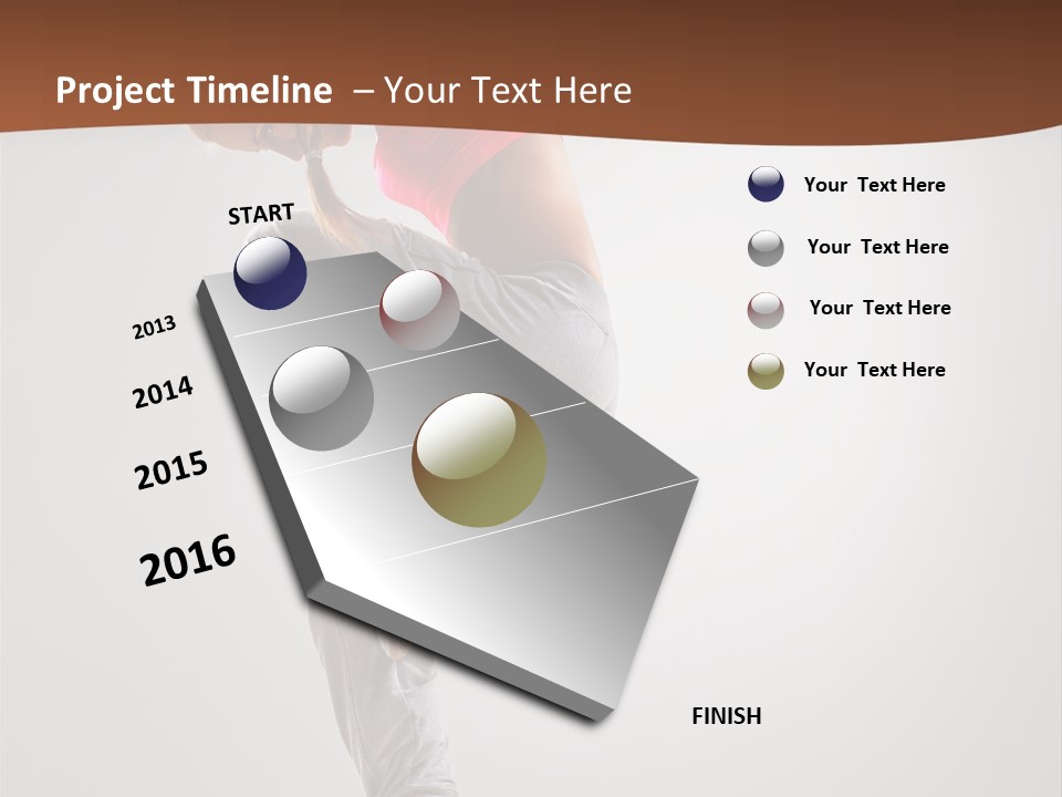 Teenager Pose Flexibility PowerPoint Template
